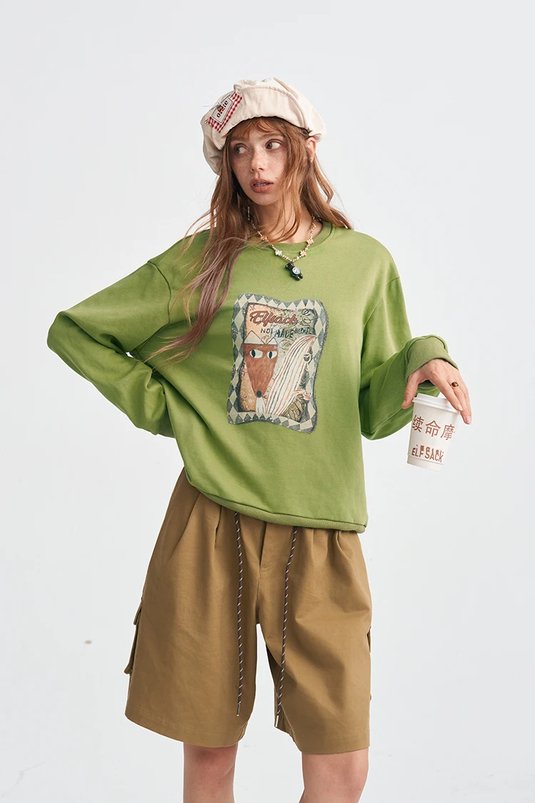 ELFSACK Damen-Sweatshirt mit Grafik- und Slogan-Print, Alltags-Outdoor-Oberteil – Detail 29