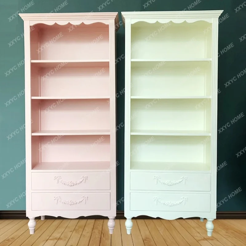 X-S   Bookcase Bookshelf and Storage Shelf Modern Pastoral Hand Office Display Rack Display Cabinet HG