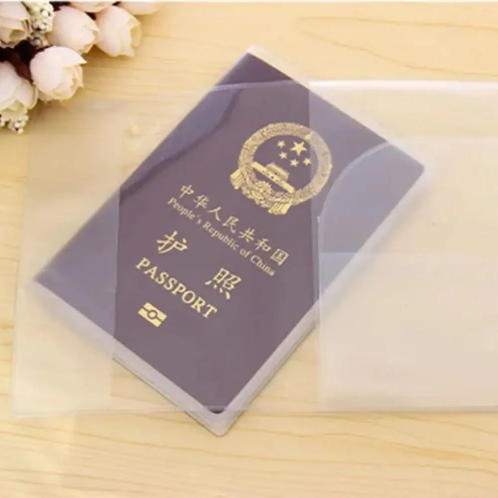 Portable Waterproof Passport Cover Transparent Translucent Simple Passport Protector Wear-resistant PVC ID Card Holder