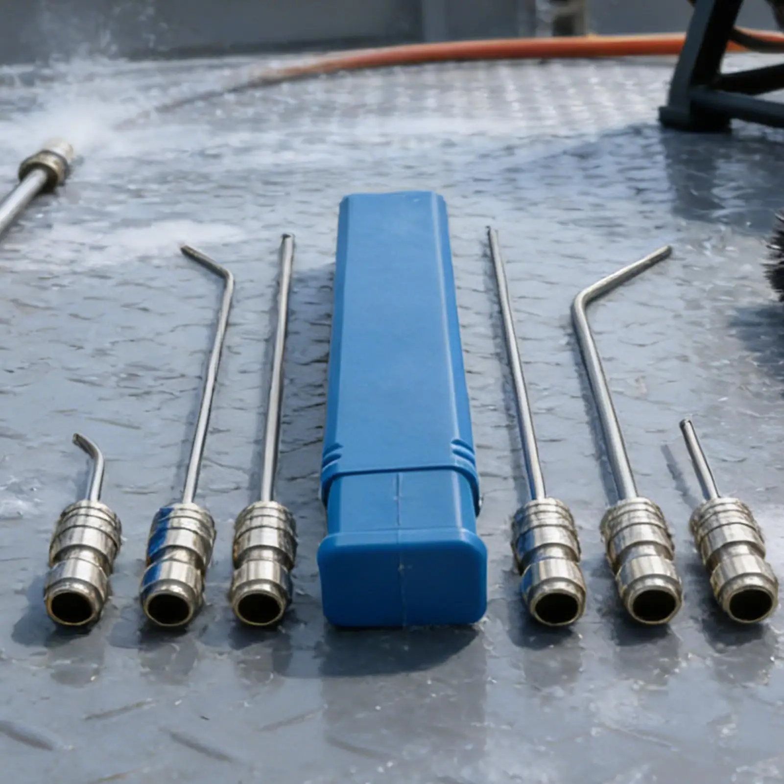 Hochdruckreiniger-Düsen-Set, 6-teilig, Edelstahl, Schnellanschlussdüsen, für Dachrinnen, Dach, Auto, Betonreinigung, Hochdruckreiniger-Düse – Detail 6
