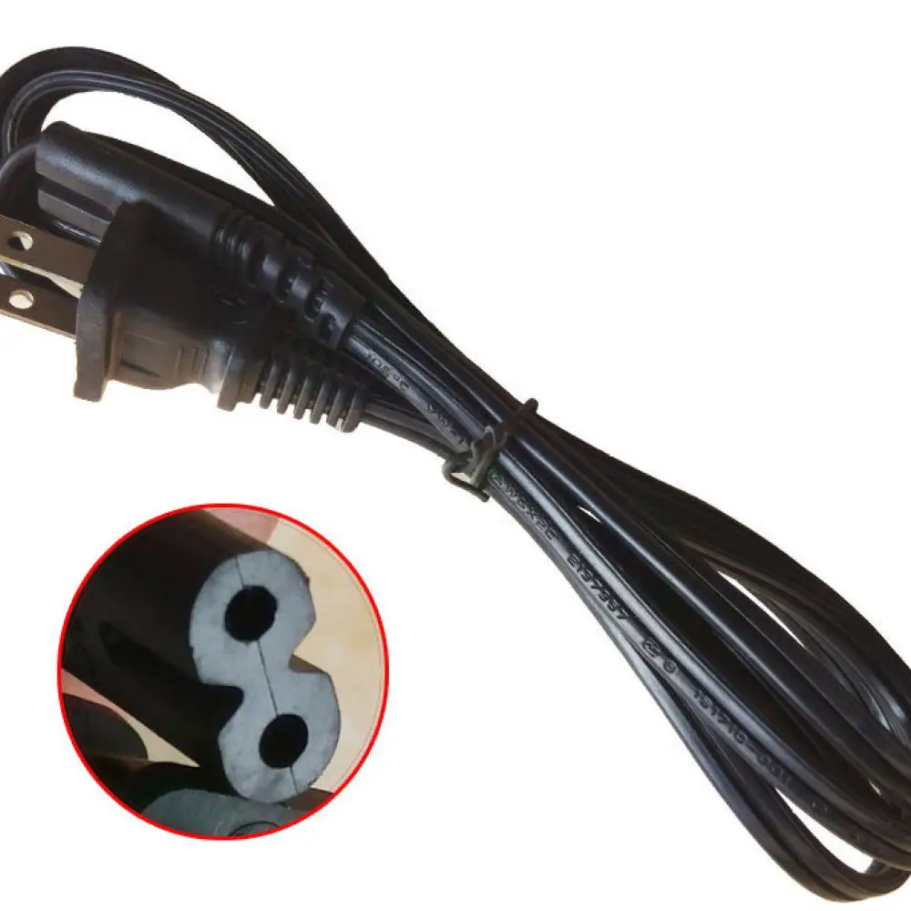 Replacement AC Power Cord 1.5m Figure 8 Cable For Electric Hand Warmer Universal 2 Pin Plug Durable Home Appliance Supply
