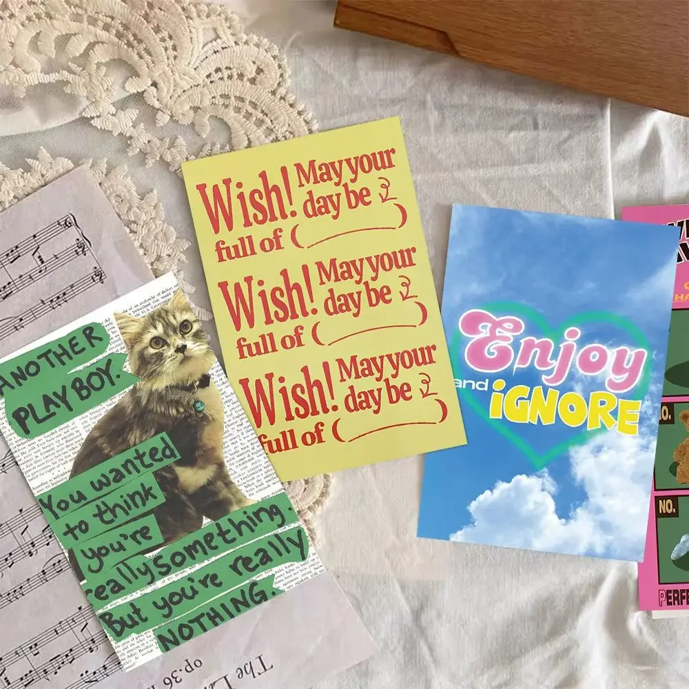 10 pocztówek Polaroid w stylu vintage do naklejek ściennych do pokoju i sypialni z wysokiej klasy atmosferą i kartami do dekoracji pulpitu