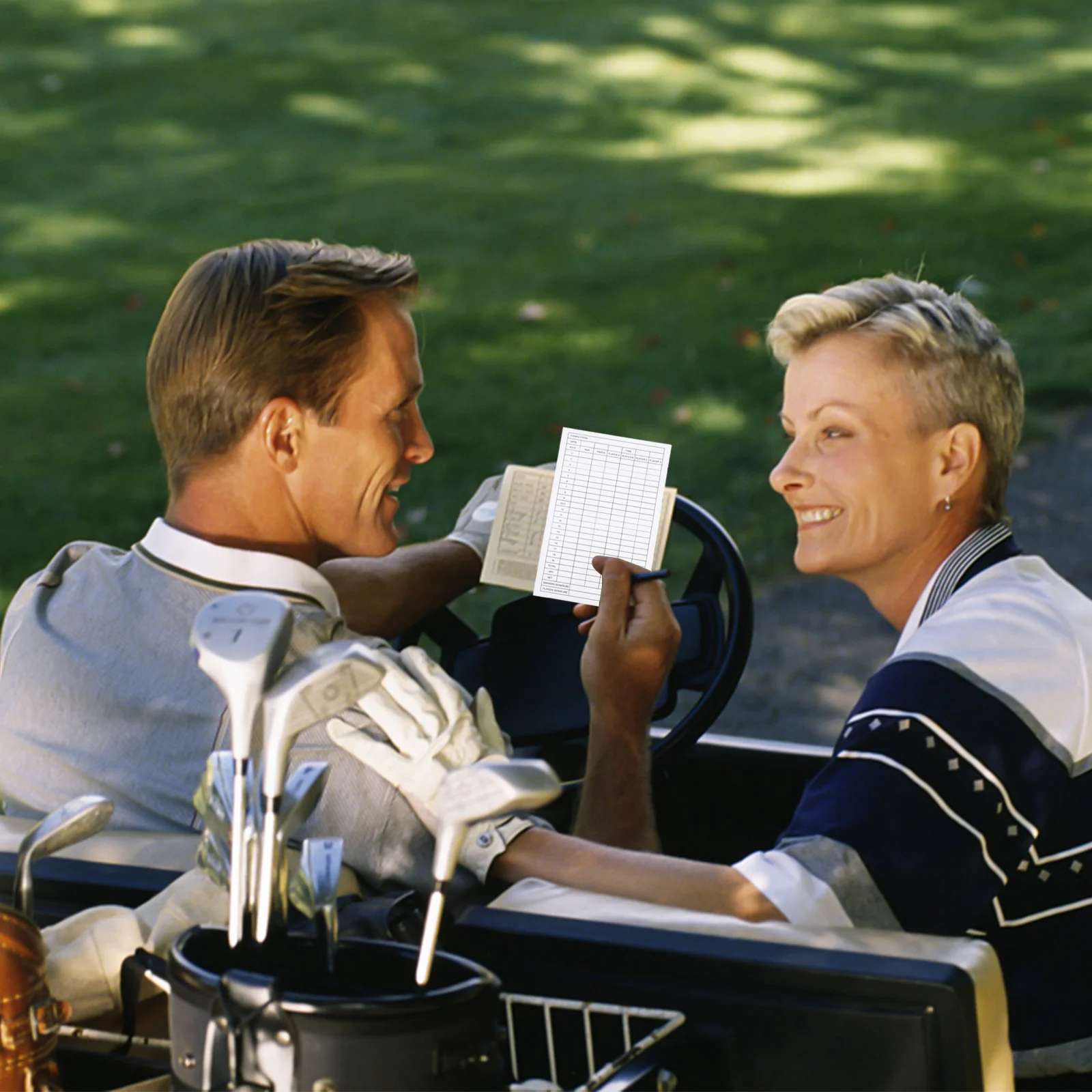 

12Pcs Golf Competition Scorecards High Quality Coated Paper Durable Foldable Sports Score Cards Recording Tool