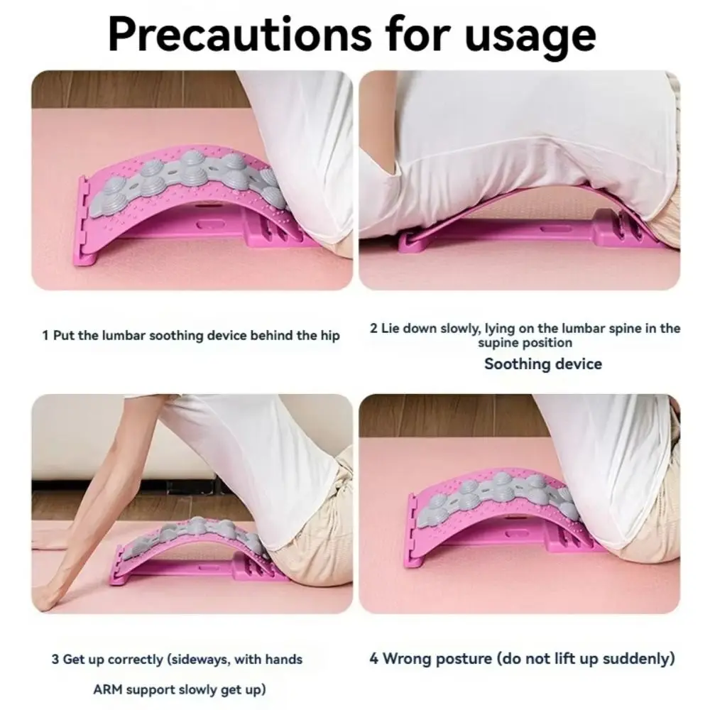 1Pcs 4-level Back Stretcher Hunchback Correction Stretching Lumbar Spine Lumbar Support Back Massage Board
