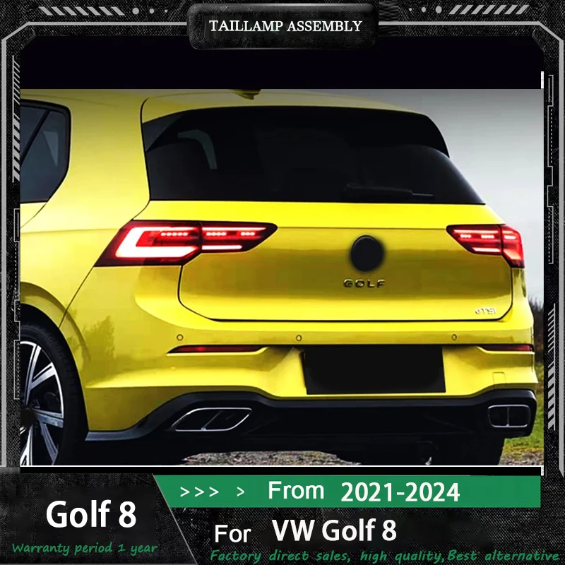 

Car LED Tail Lights For Volkswagen VW Golf 8 Golf8 MK8 2020 2021 2022 -2024 Rear Brake Signal Reverse Light Assembly Accessories