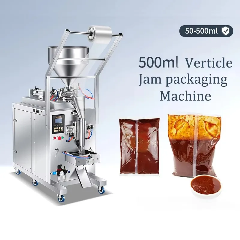 

Automatic Paste Filling Liquid Packaging Machine Sauce/Oil/Milk/Honey Filling Machine Food Quantitative Packaging 50~500ml