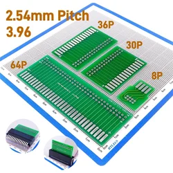 Edge Card Connector IDC Slot Test Board 2.54 3.96 MM Pitch 8 30 34 36 60 64 Pin Adapter PCB Gold Finger Receptacle