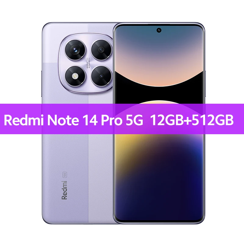 Global Version Redmi Note 14 Pro 5G Xiaomi Smartphone MediaTek Dimensity 7300-Ultra 200MP AI camera NFC 6.67"AMOLED Disply IP68