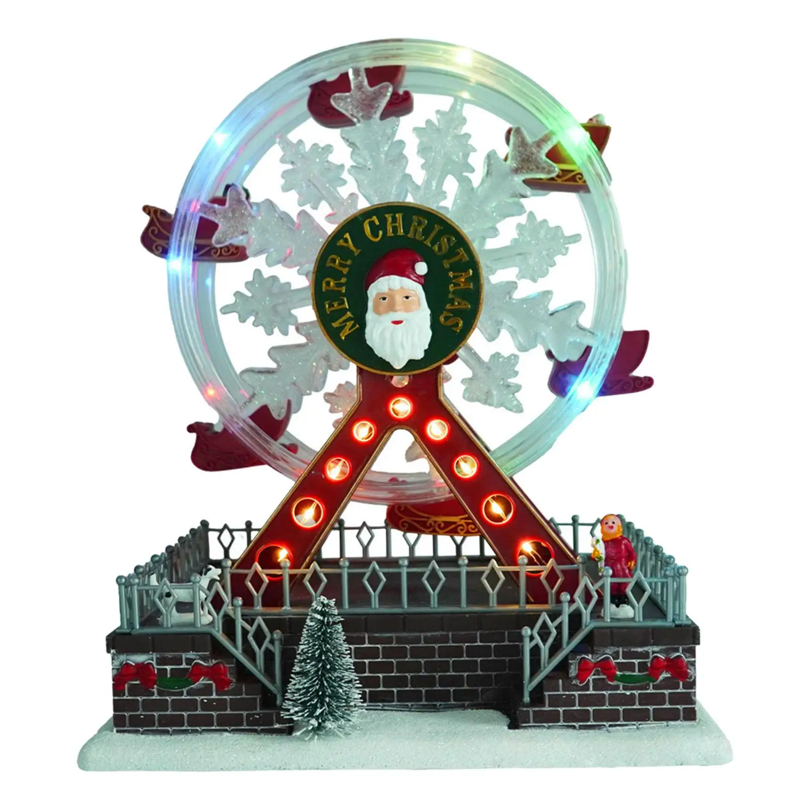 Christmas Wheel Animated Pre lit Musical Christmas Village Carnival