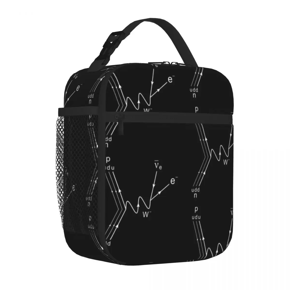 Bestselling Feynman Diagram Proton Neutron Scattering Dark Version Feminine Camping Lunch Bag Weekend Getaway Travel Lunch Bag