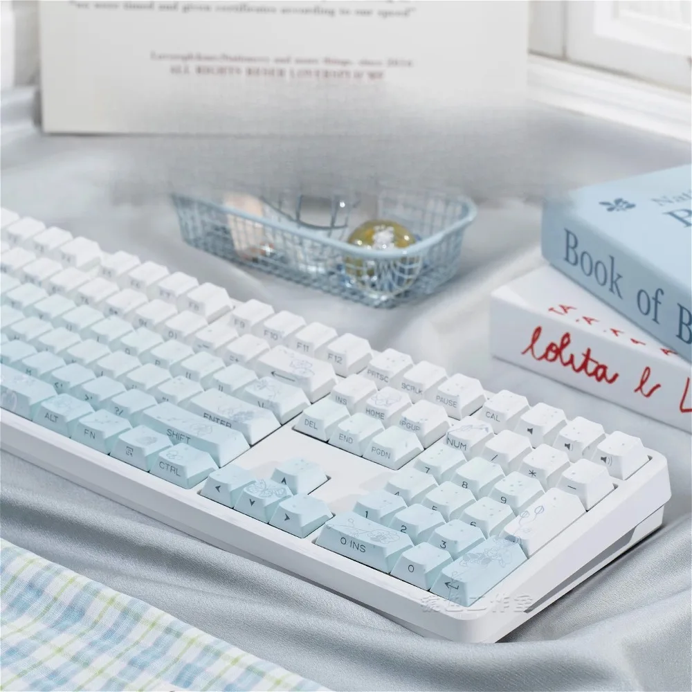 

Misty Orchid Gradient PBT Keycaps Side Print Shine-Through for 68/75/84/87/98/108 Keys
