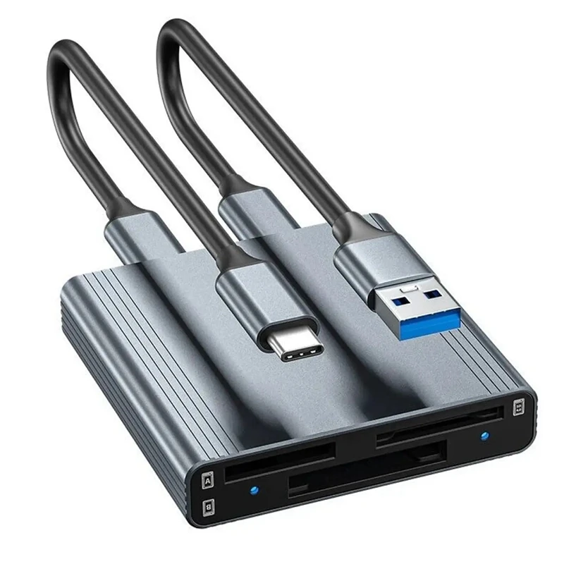 Card Reader For Cfexpress Type A + Type B + SD Memory Card 3-In-1 High Speed 10Gbps Data Transfer USB 3.1 Gen 2