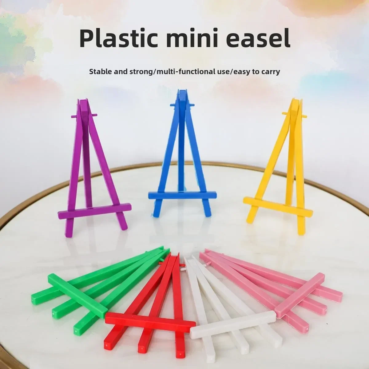 1 Pcs Mini Triangle Children's Picture Stand Mobile Phone Stand Painting Works Display Triangle Stand Plastic Art Tool