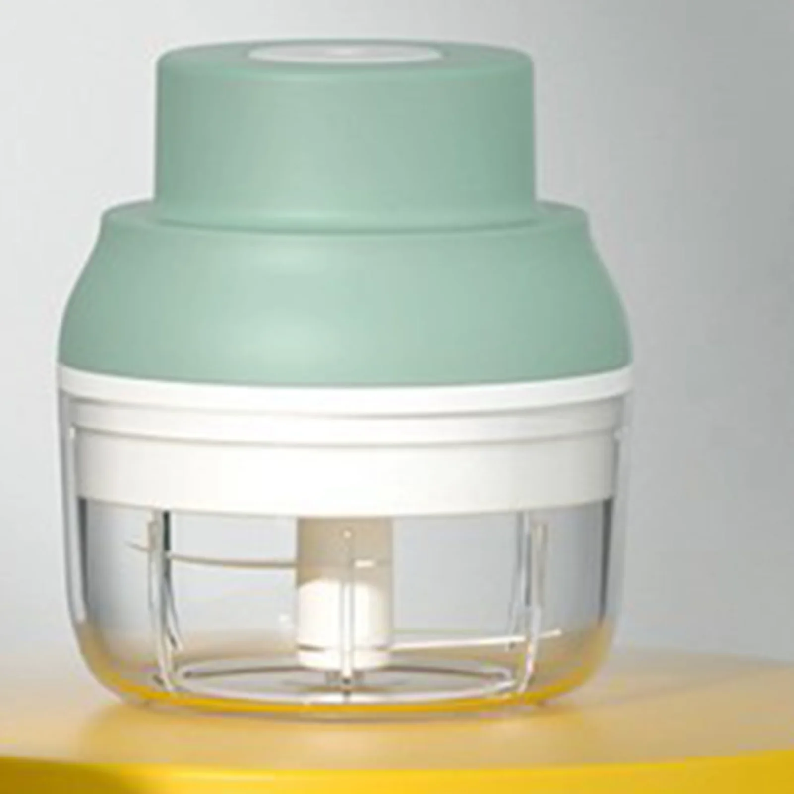 Picador de alho elétrico com carregamento USB, sem fio, 3 lâminas, máquina trituradora de alho para temperos, carne, suplemento alimentar