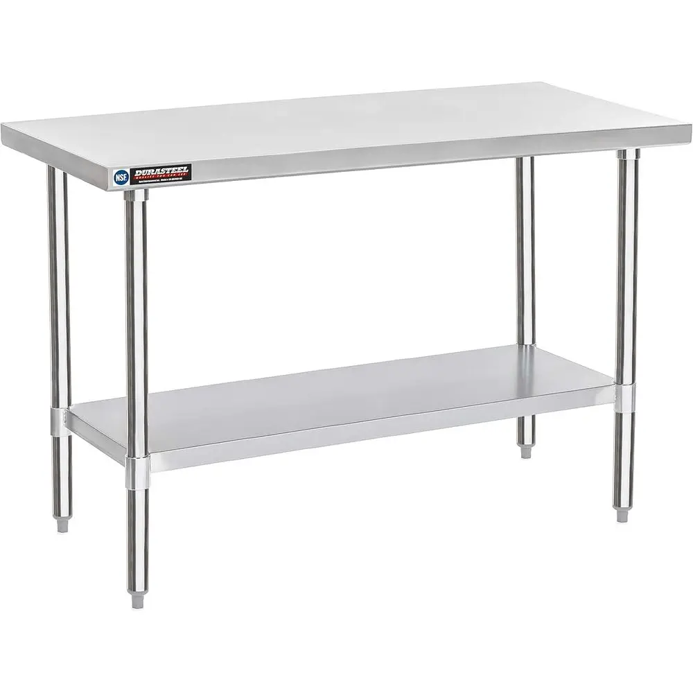 

24x60 StainlSteel Work Table - NS Commercial Prep Metal Table - Outdoor Pizza Oven Stand w/Under Shel - Kitchen Island Laundry U