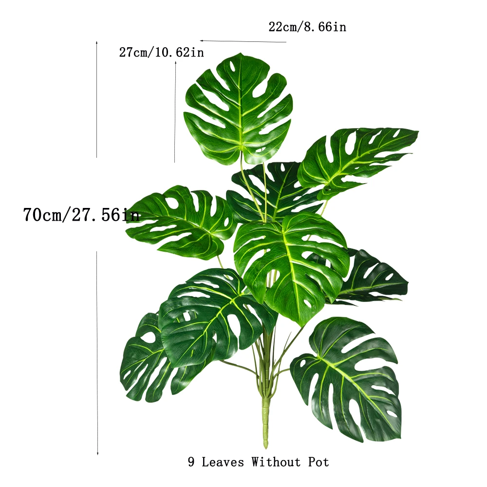 70-100cm künstlicher Monstera-Baum gefälschte Palmen pflanzen Plastiks child kröten blätter tropische Landschafts pflanzen für Hausgarten-Büro dekor – Detail 11