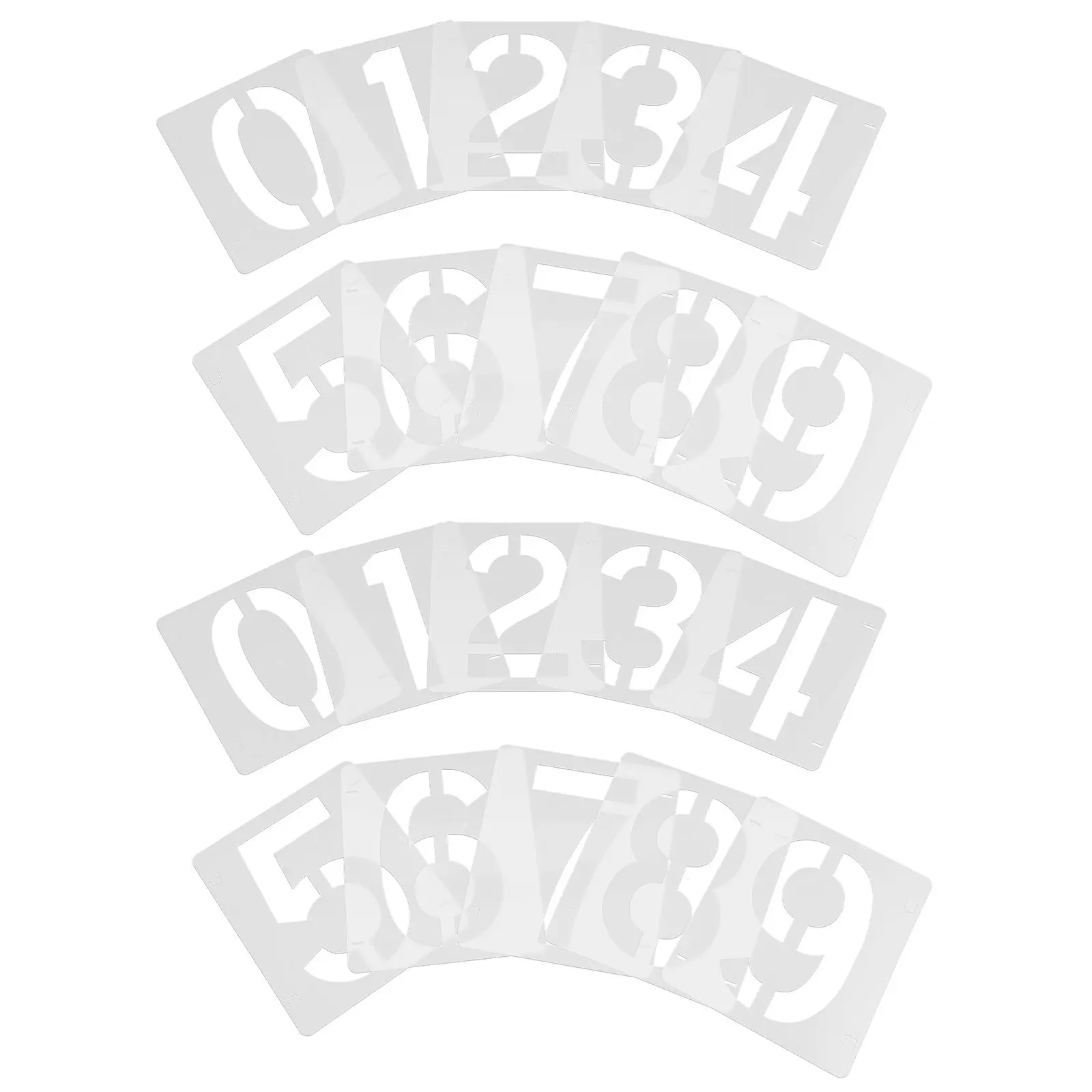 20Pcs Number Stencil Thick Cardboard Reusable Mailbox Door Painting Template DIY Garage Address Art Craft