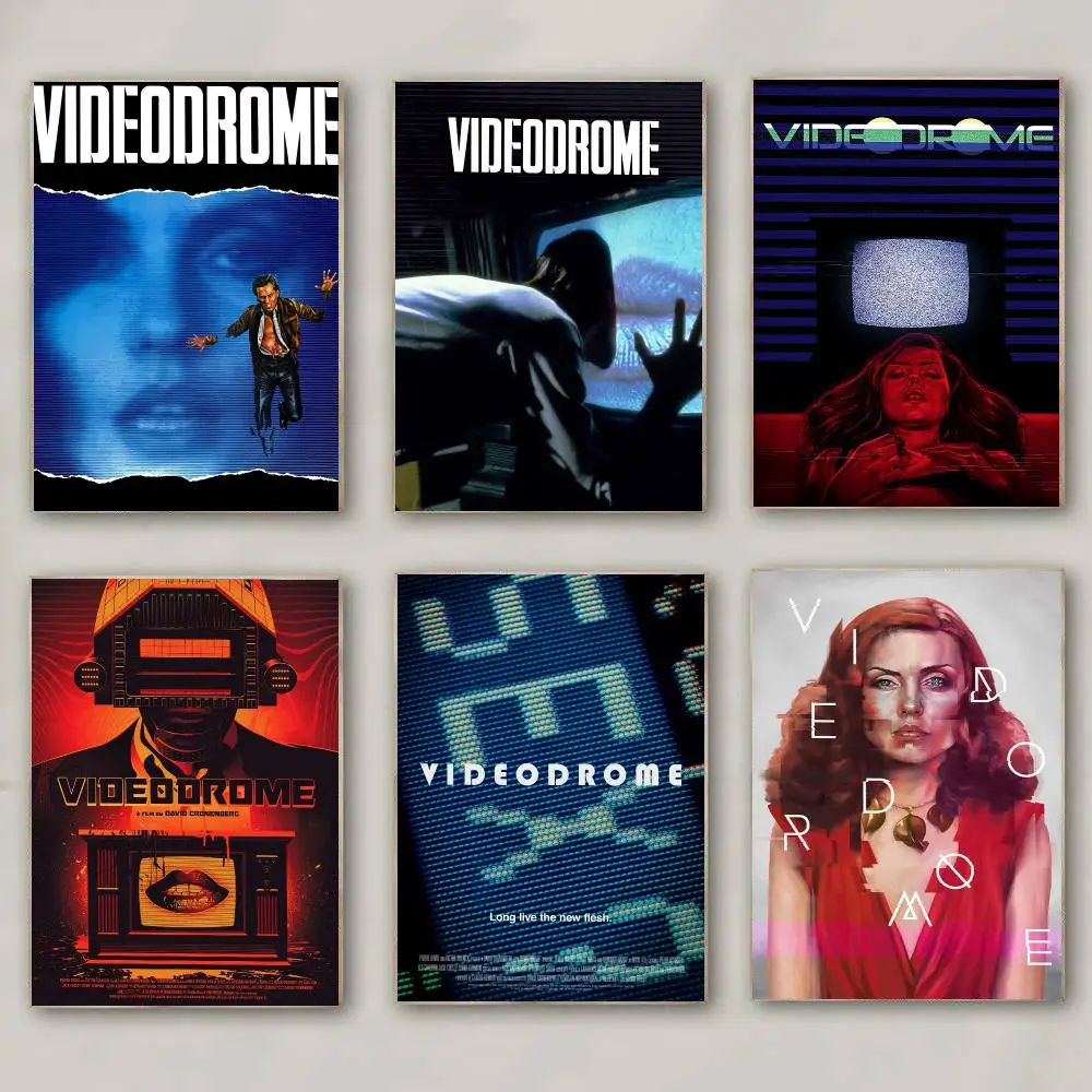 classic movie V-Videodrome 1983-E Poster Modern Wall Decal for Living Room Cafe Office Bar and Bedroom