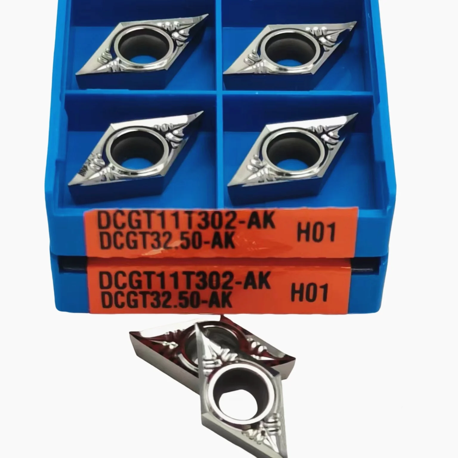 Koesotr 100% DCGT11T302ดั้งเดิม DCGT11T308 DCGT11T304 AK H01กลึงใบมีดกลึงสำหรับอลูมิเนียม
