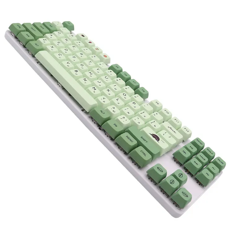 Wired Mechanical Keyboard Green Switch Russian Layout 87 Keys Desktop Gaming Keyboard