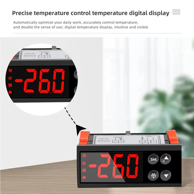 AB42-Digital Thermostat Hygrostat Temperature Humidity Controller Regulator Heating Cooling Control ECS-961NEO
