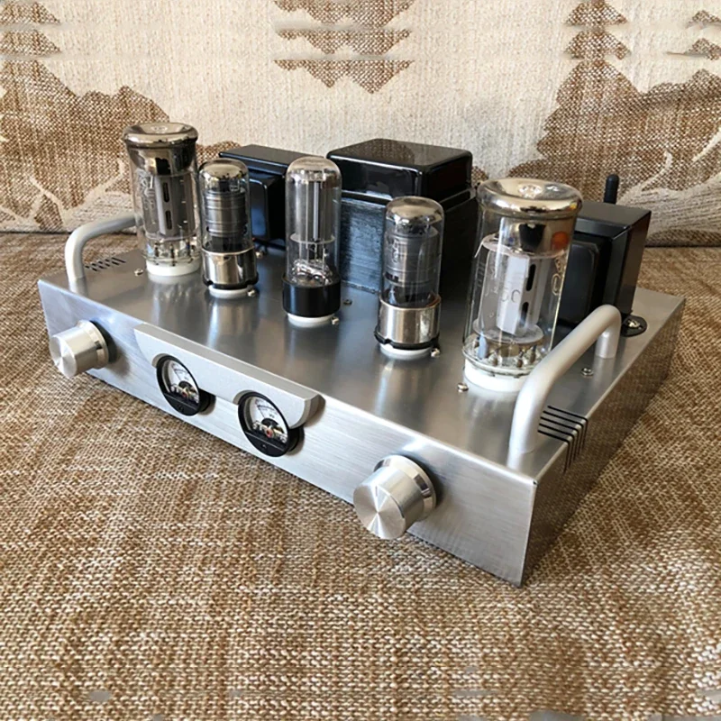 Imagem -06 - Vacuum Tube Amplificador Kit Faça Você Mesmo Alta Potência 8w x Bluetooth 5.0 Hifi Classe a Áudio vu Medidor Amp Áudio Fu50