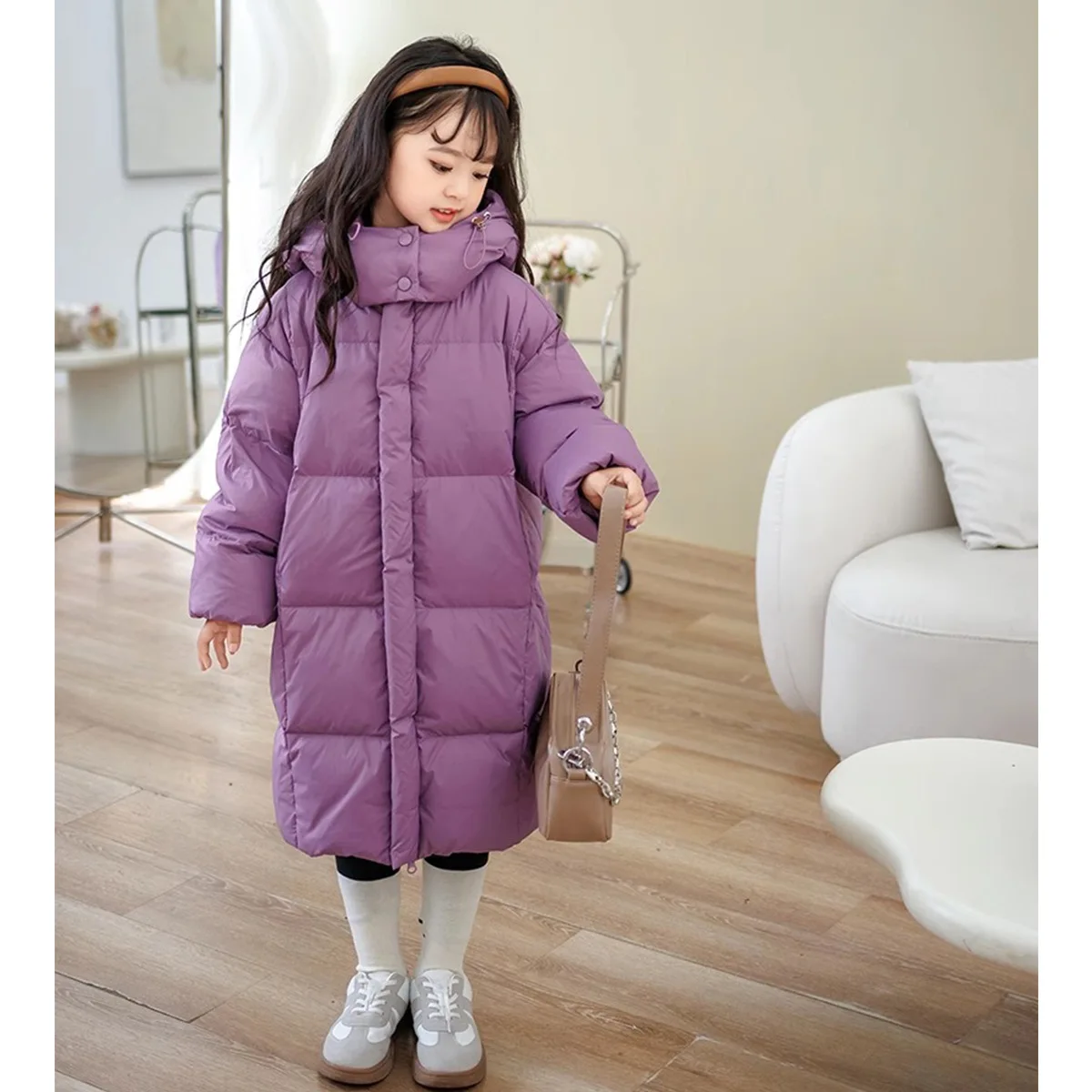 

New winter coat for children's cotton jacket, men's and women's down cotton jacket, winter clothes, medium and long, thick baby