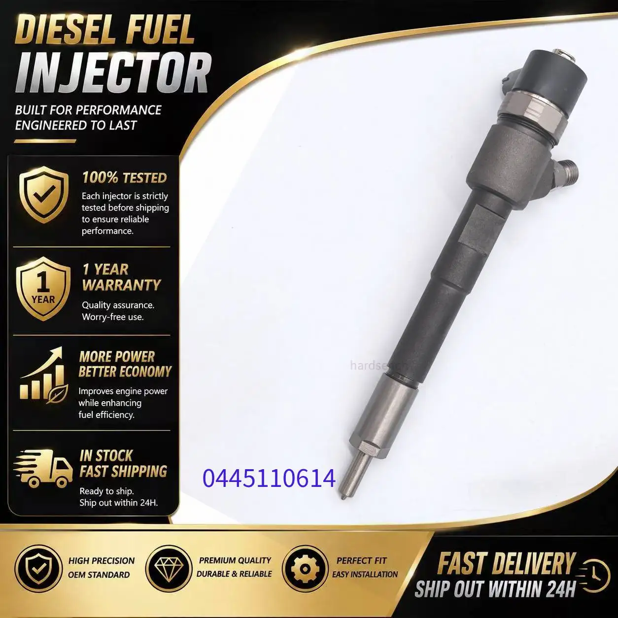 Inyector de Combustible 0445110614, Inyector Common Rail para Land Rover Range Rover Sport Vogue Jaguar XF Peugeot 407