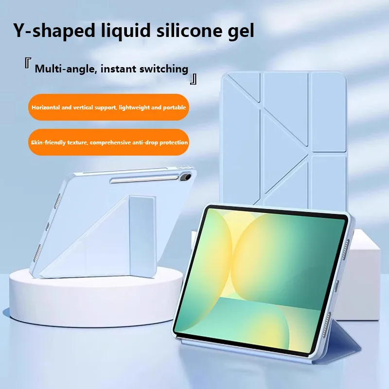 

Складной кожаный чехол Smart Y для Samsung Galaxy Tab S10 Lite 10,9 дюйма 2025 SM-X400 X406B S10 FE S9 S8 S7 A8 A9 A7 Lite 8,7 дюйма