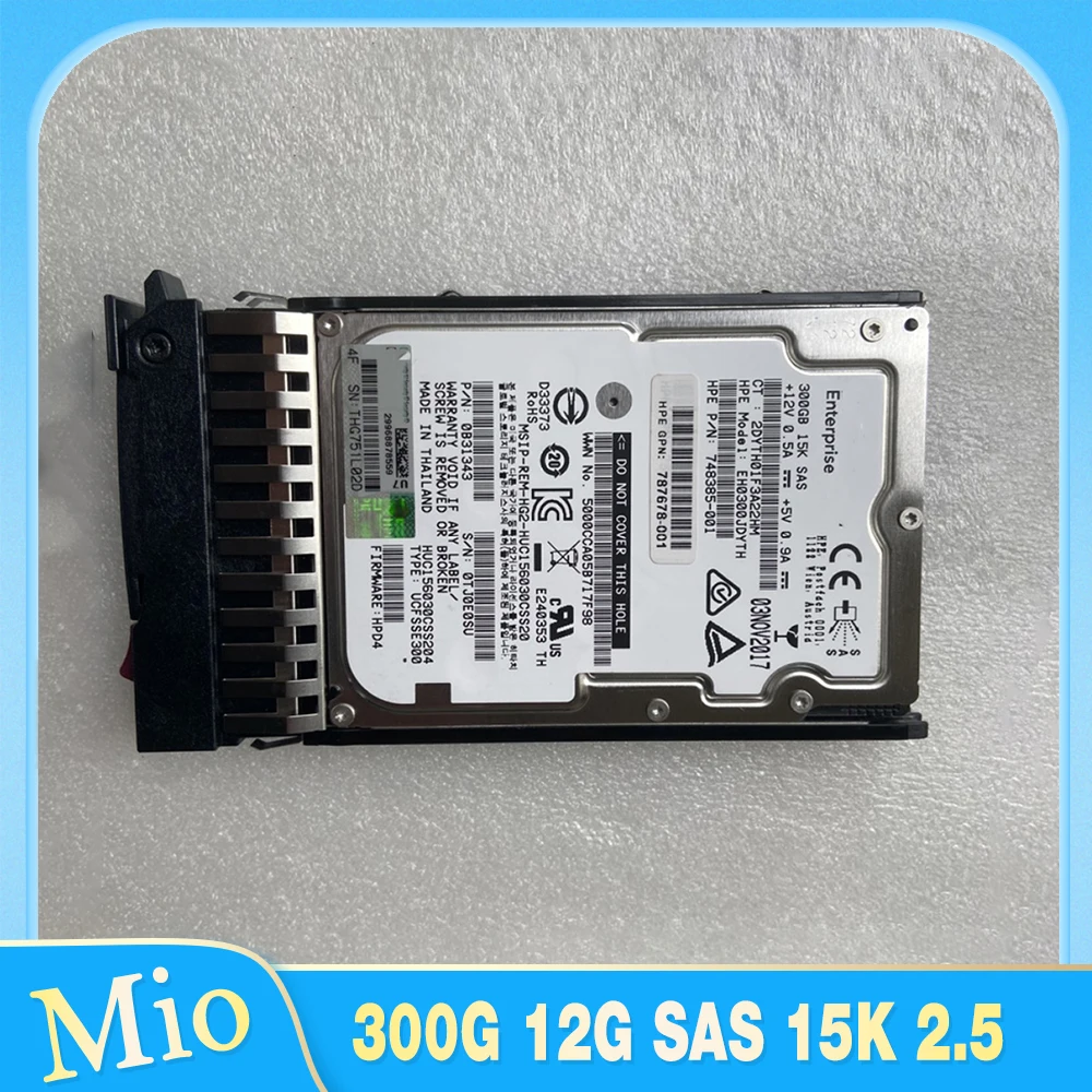 

300 ГБ для HP J9F40A MSA 12G SAS 15K 2,5 787678-001 748385-001 748385-001 Жесткий диск