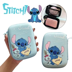 Disney Stitch Portable Earphone Storage Bag Data Cable Organizer Bag Cartoon Multifunctional Charger U Disk Protective Cover