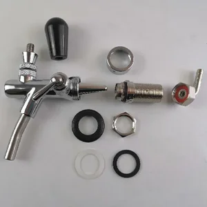 G5/8 torneira de cerveja ajustável rascunho torneira da cerveja shank com chapeamento cromado controlador fluxo para barril homebrew dispenser 12 principais vendas coluna cerveja - №8
