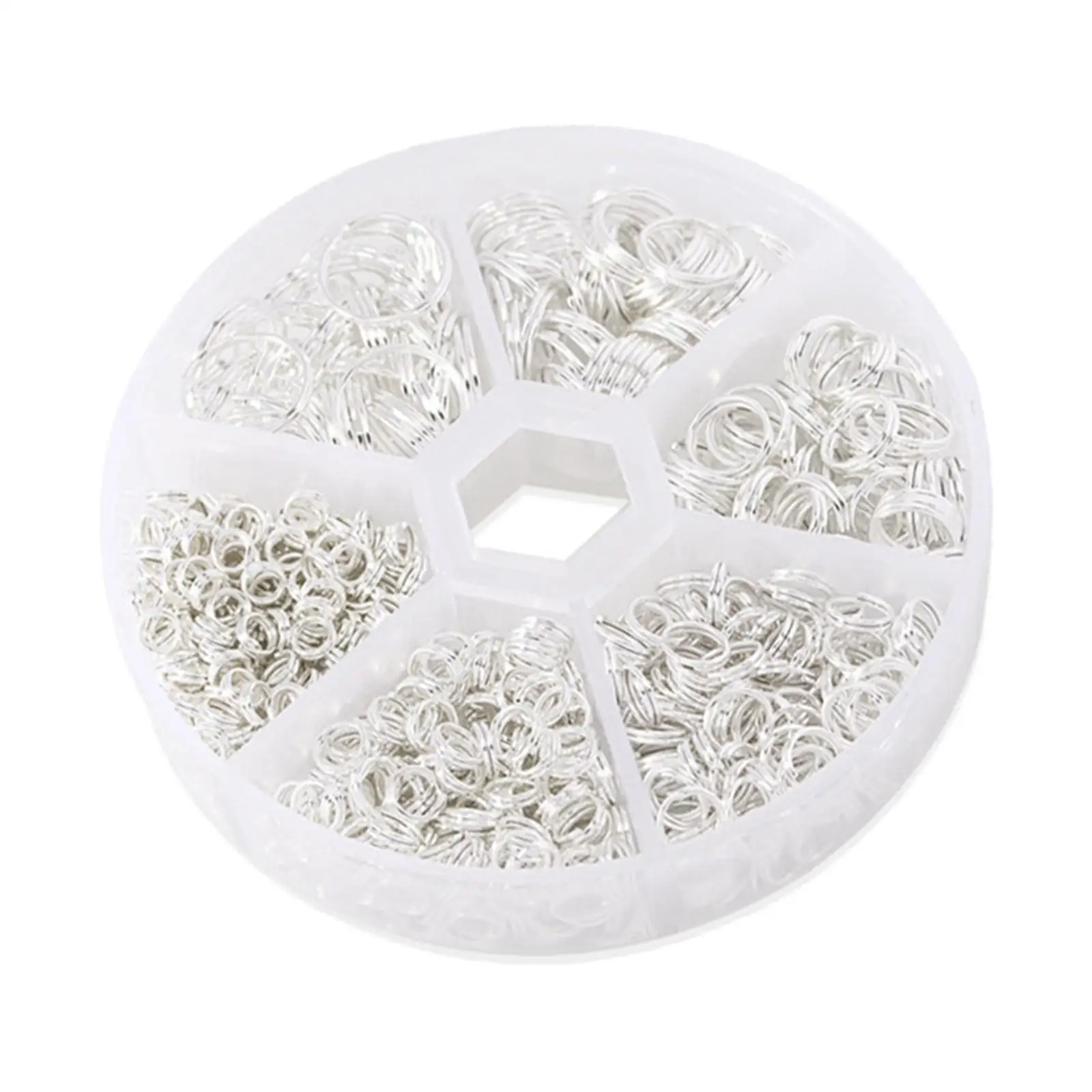 Round Key Chain Rings Kit 200pcs Mixed Metal Jump Rings for Necklace Bracelet Earrings Making and Key Attachments