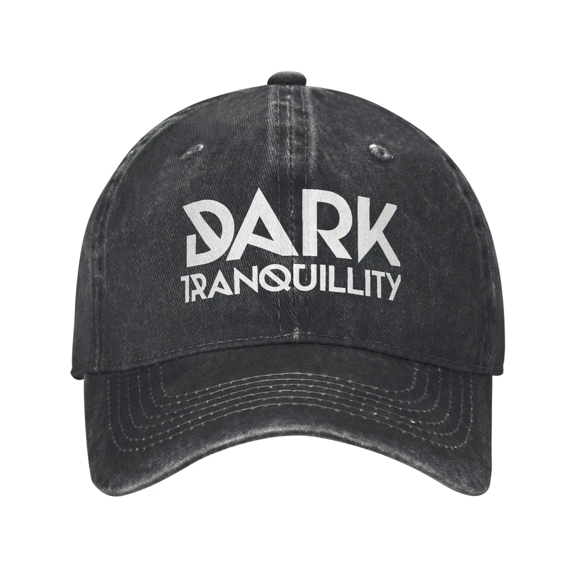 Dark Tranquillity White Logo Fashion Baseball Cap  Sweat Wicking Baseball Caps  City Wandering Baseball Caps
