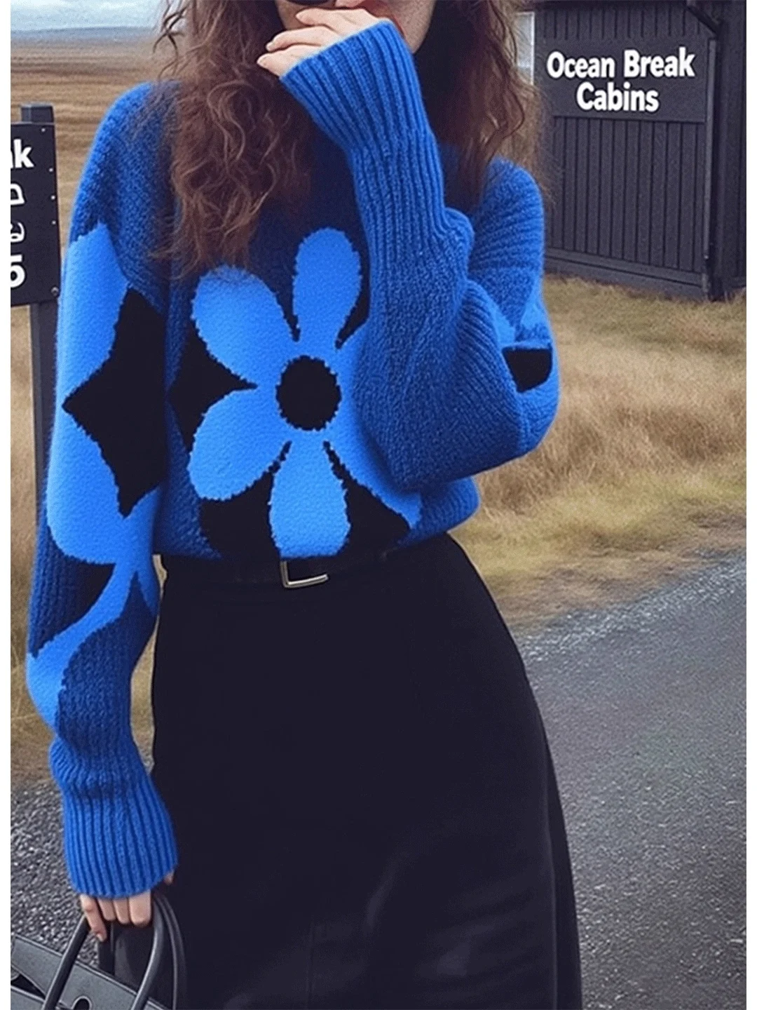 Women's Loose Knitted Sweater Thickened Stylish Lazy Style Autumn Fashionable Casual Top High Quality Comfortable Long Sleeve