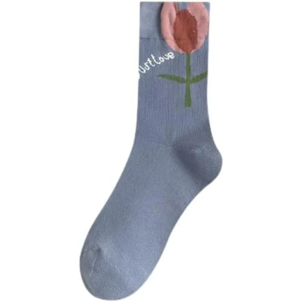 جوارب قطنية لطيفة للنساء والفتيات خمسة أزواج من الجوارب الرياضية والارتداء اليومي