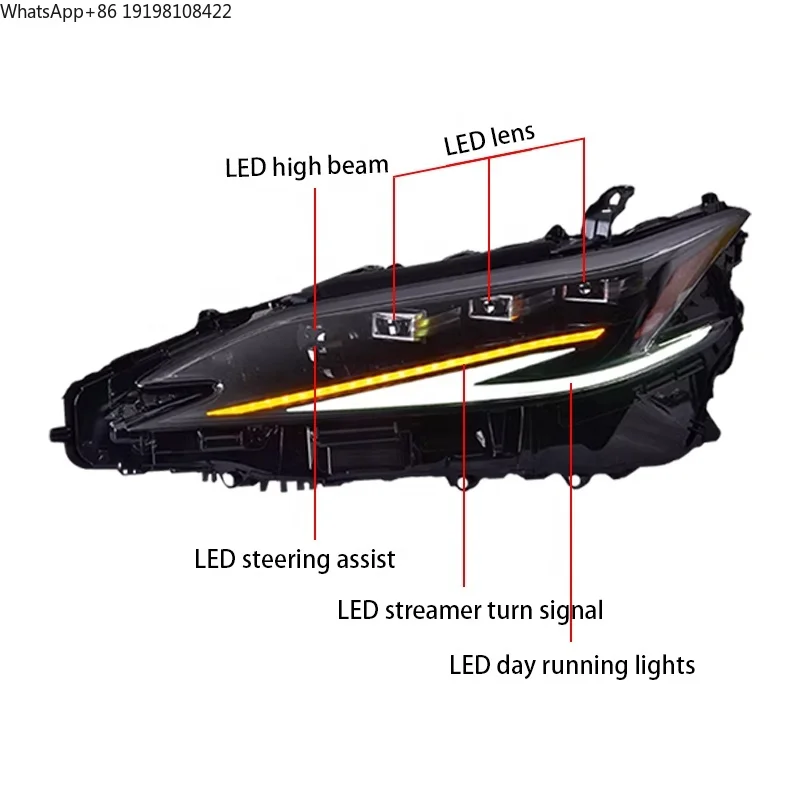 For Lexus ES2018-2025 Upgrade matrix LED3 Eye Headlights LED Streamer Turn signal Non-destructive Installation Plug and Play