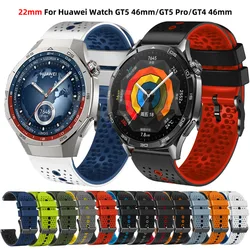 For Huawei Watch GT 5 GT5 Pro 46mm 22mm Silicone Strap Bracelet For Huawei Watch GT 5 GT 4 GT2 GT3 Pro 46mm Smartwatch Wristband
