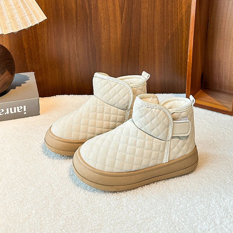

Girls Boots 2025 Winter New Soft Soled Snow Boot Casual Plush Children Snow Boots Warm Versatile Brand Boots Kids Flats Shoes