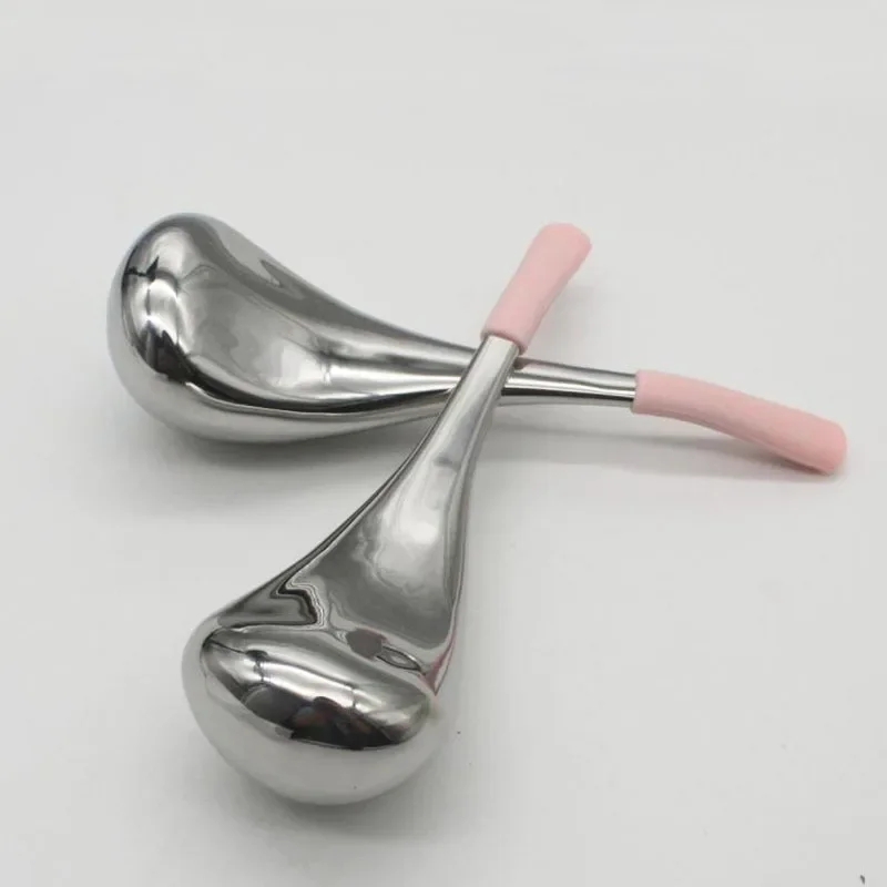 Stainless Steel Beauty Instrument Facial Ice Scoop for Massage Eye Cold Compress Shrinking Pores Wave