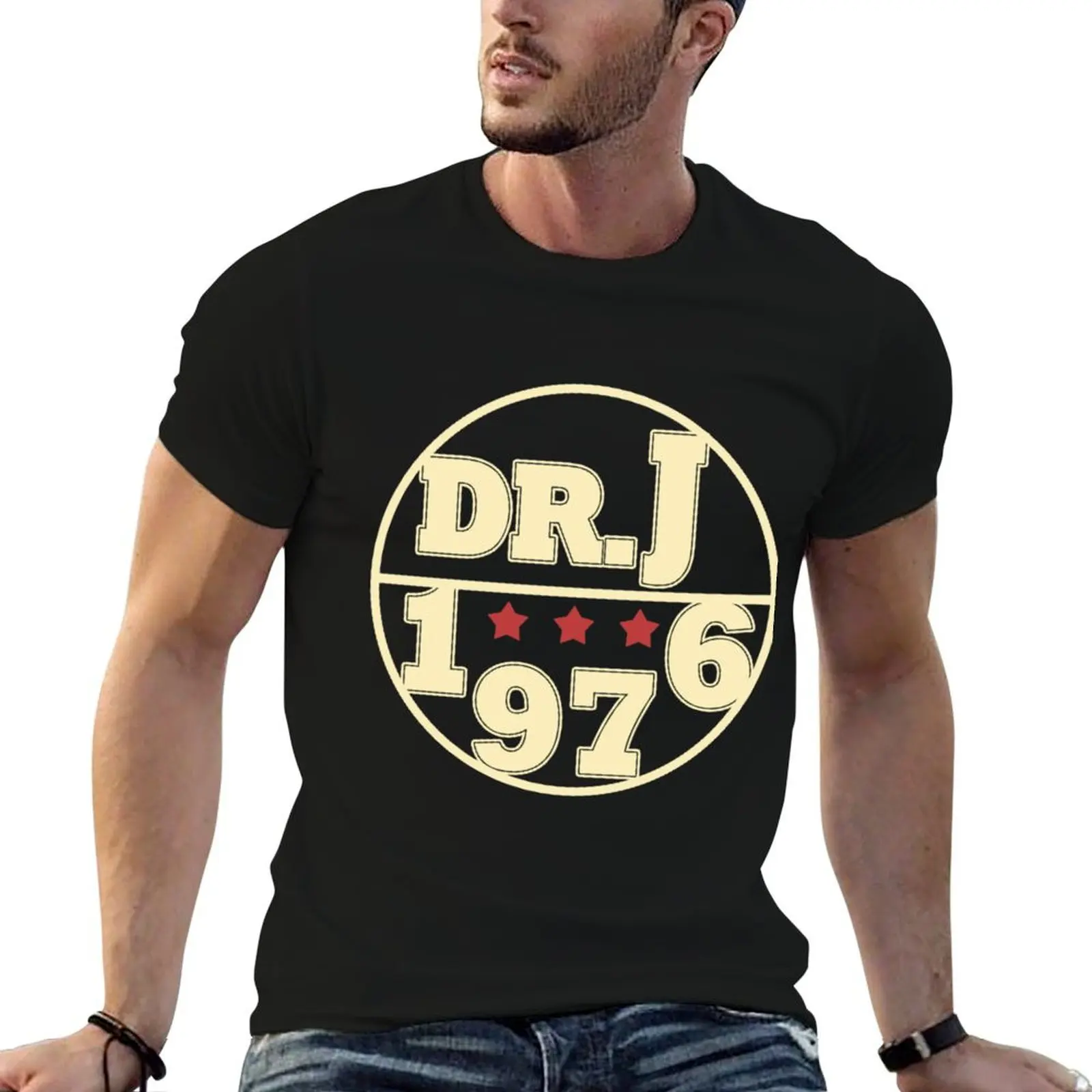 Dr.J 1976 Baseball Logo T-Shirt mens graphic t shirts anime tshirt cotton t shirt man T-shirt