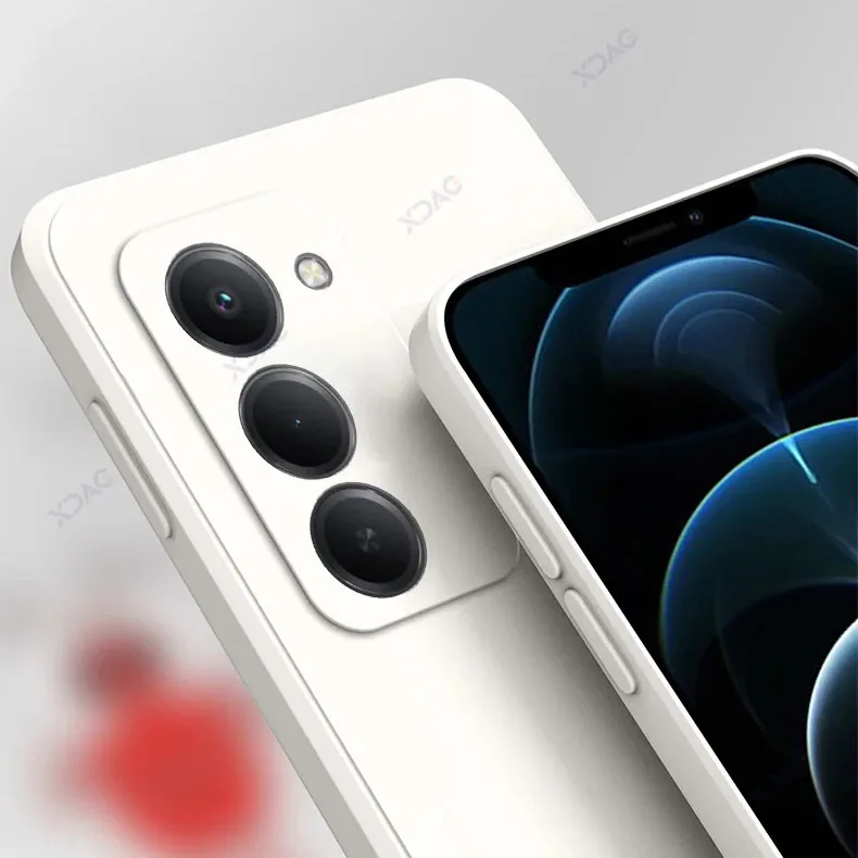 

For Redmi 15 Double Liner Phone Case Soft Square Liquid Silicone Shockproof Fashion Accessory Coque Shockproof Bumper Funda