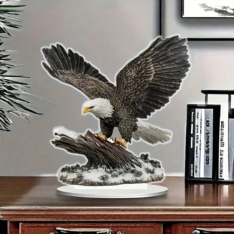 1PCS Eagle Desktop Decoration Statue Ideal Office Decoration Living Room Decoration Perfect Holiday Gift for Family and Friends