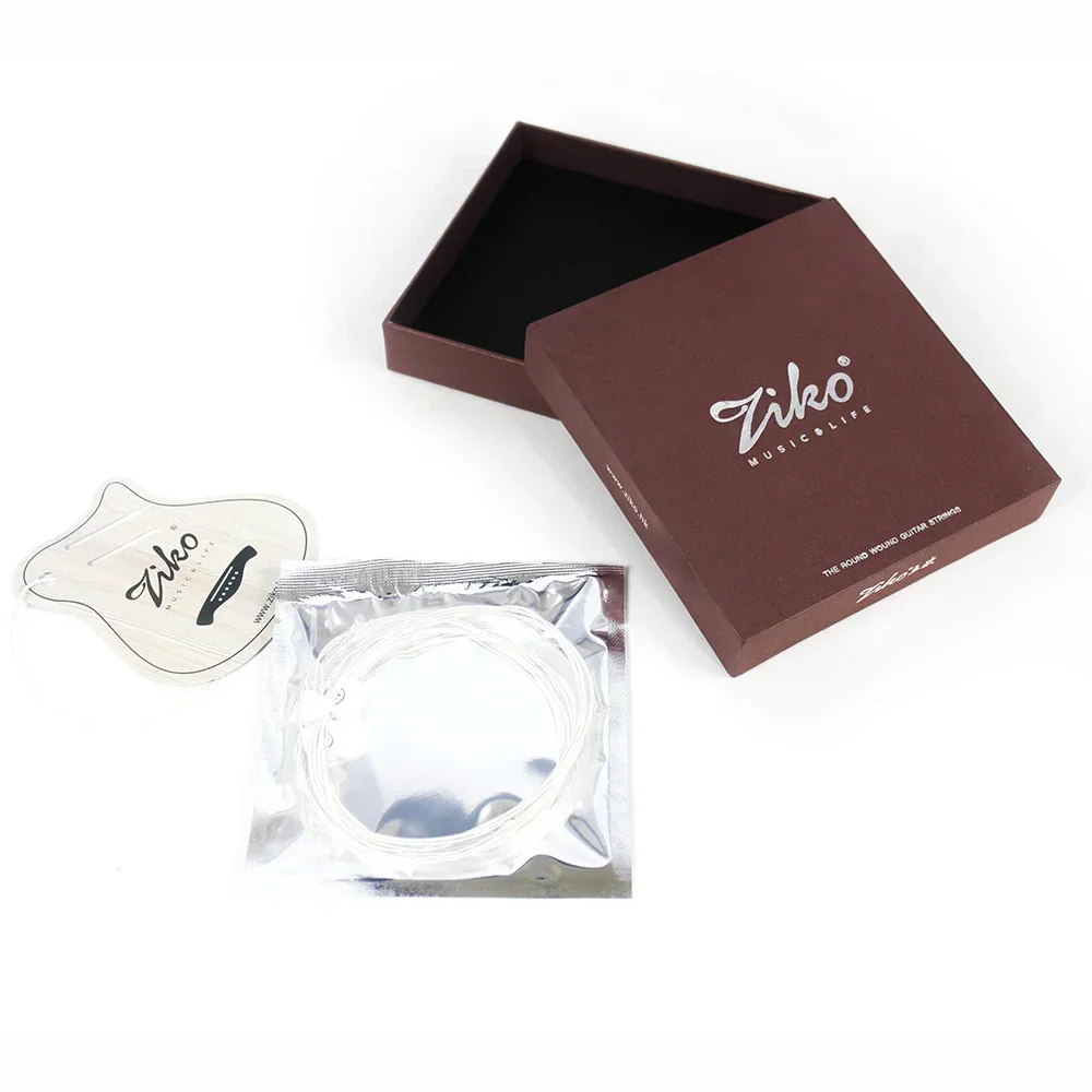 ZIKO سلاسل الغيتار الكلاسيكية DPC-028 النايلون الشفاف الأساسية الفضة مطلي الجرح سلاسل الغيتار أجزاء الغيتار وملحقاتها