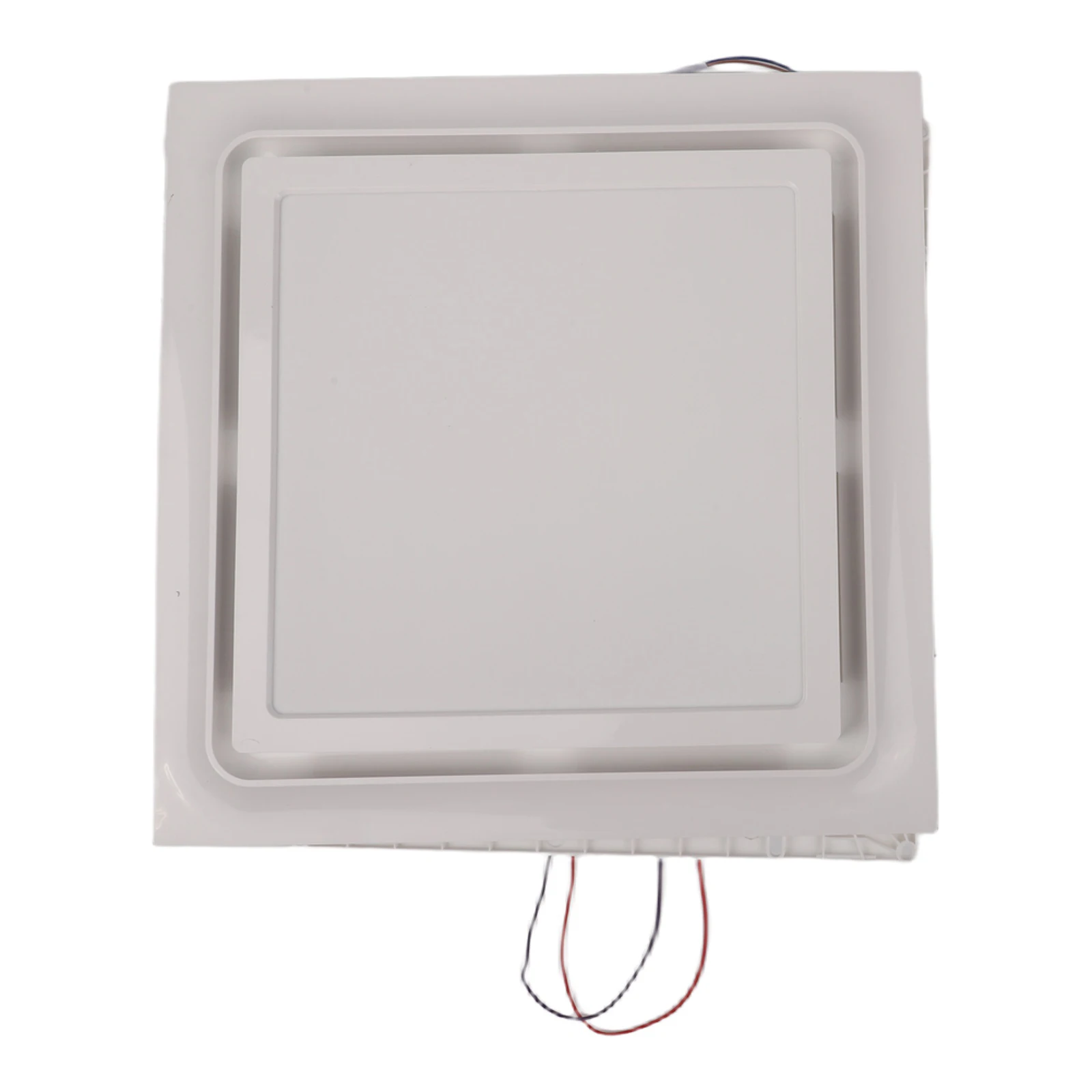 Bathroom LED Exhaust Fan With Adjustable Light Quiet 0.9 Sones Efficient Moisture Removal For 80 Sq Ft PVC White 24x24x15.4cm
