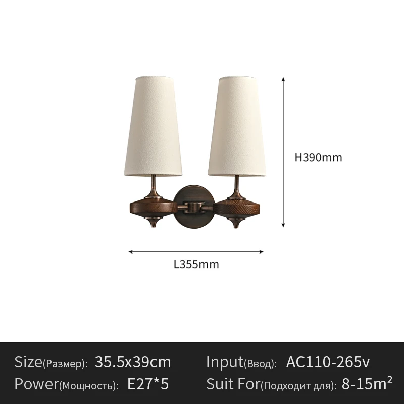 Franse vintage massief houten wandlamp luxe retro nachtkastje blaker licht slaapkamer woonkamer sfeervergrond trapverlichting