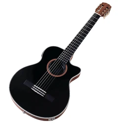 Silent Electric Classical Guitar 39inch 6 String Silence Class Guitar Black Color Solid Spruce Wood Top Good Handicraft