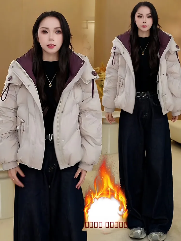 

Casual ort Sve Long Sve Cotton Jaet Women's Faionable Trendy Cardigan Top Korean Sle Thiened Winter Coat