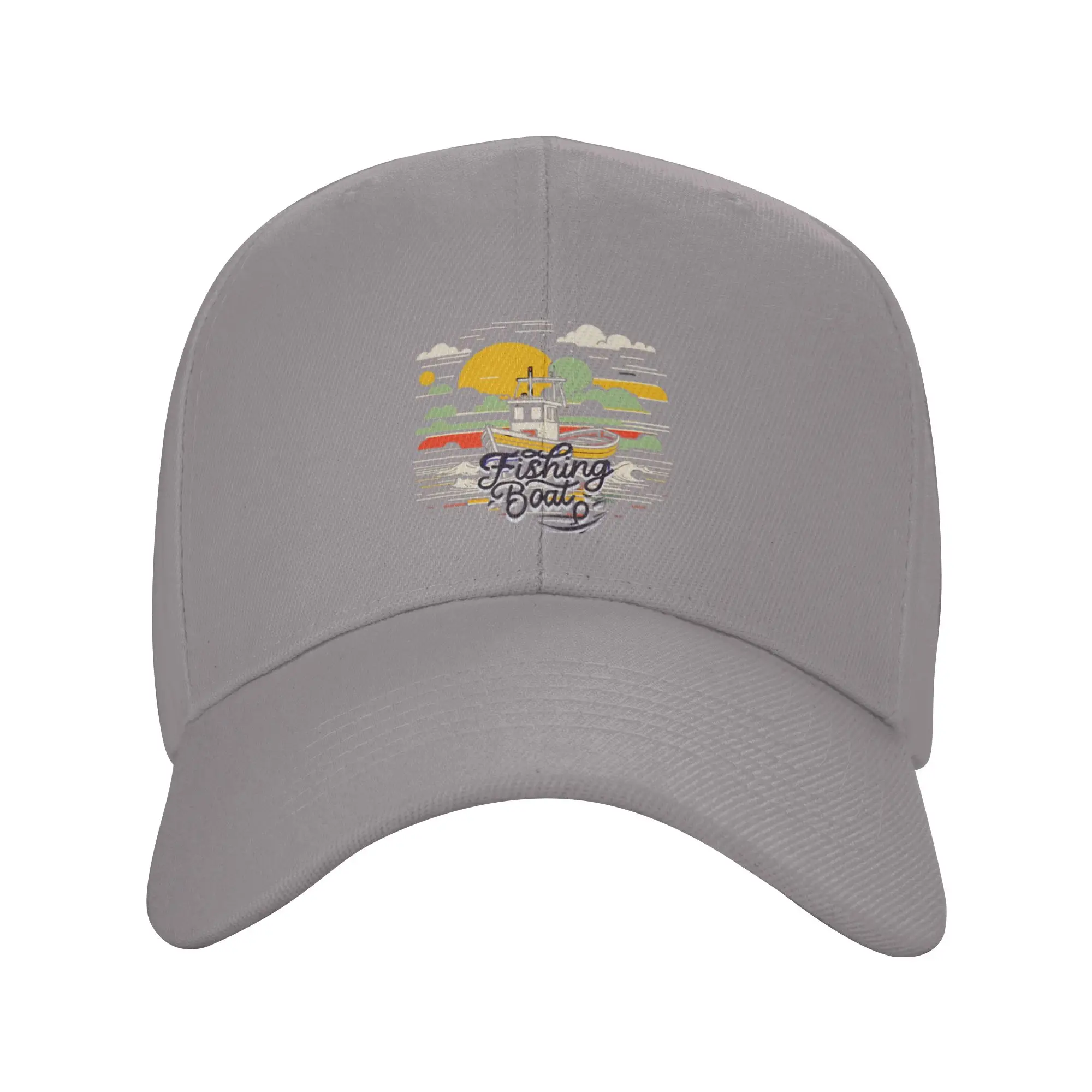 Hot Sale Setting Sail  Exploring the Seas on a Fishing Boat Baseball Cap  Relaxed Fit Baseball Caps  Pool Party Baseball Caps