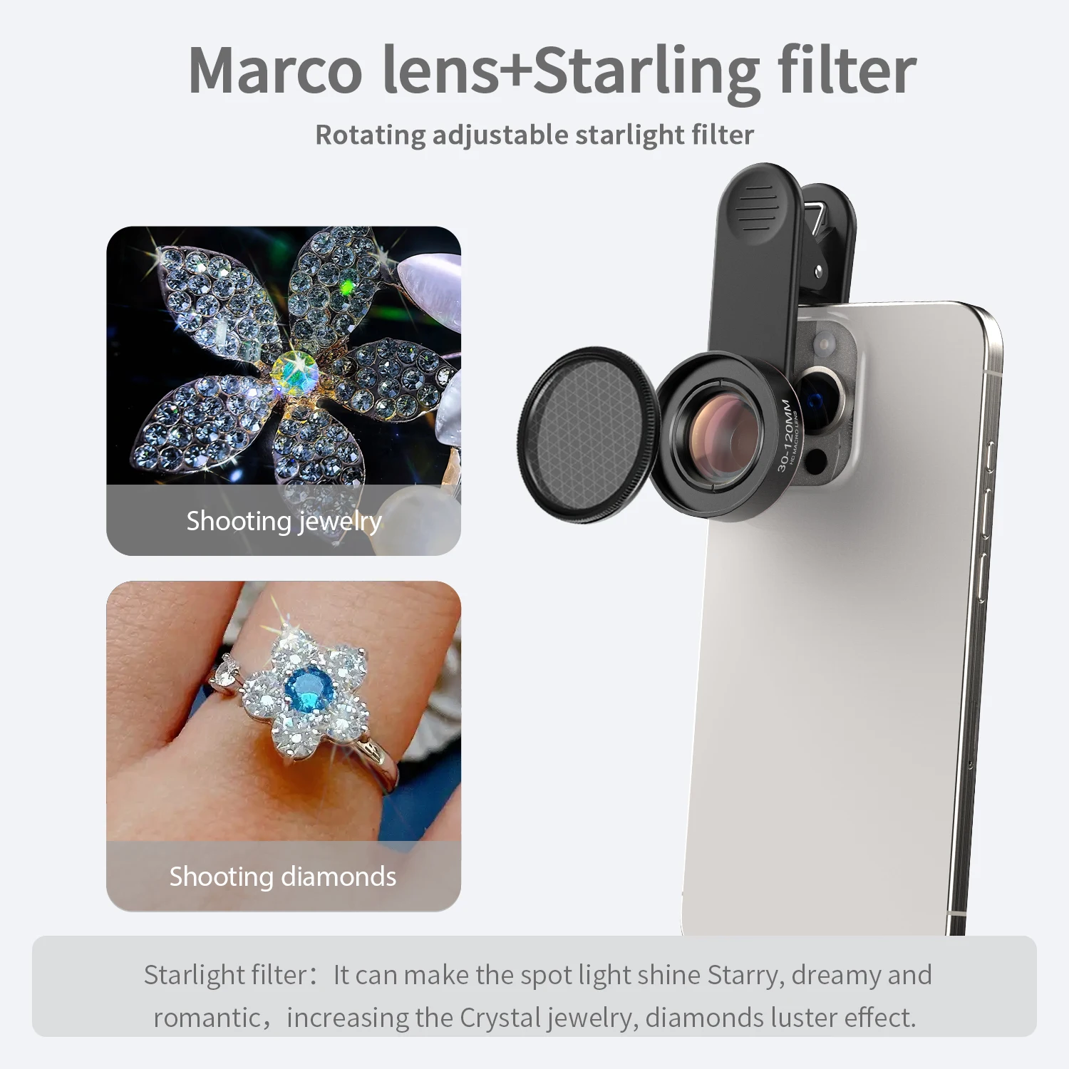 الهاتف المحمول الخارجي لين 10X HD 120 مللي متر ماكرو عدسة الهاتف العالمي كليب على عدسة الكاميرا آيفون سامسونج أندرويد جميع الهواتف الذكية